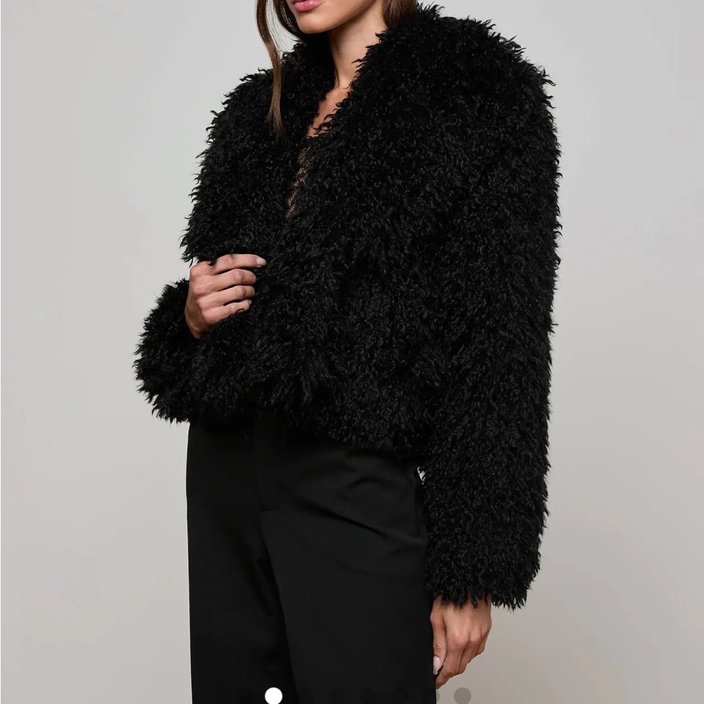 Aura Cropped Faux Fur Jacket